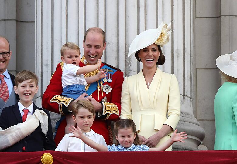 Prinz William und Herzogin Kate zeigten sich mit ihren drei Kindern George, Charlotte und Louis.