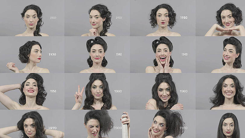 Facettenreiche Schönheit: 100 Jahre Haartrends in einer Minute Facettenreiche Schönheit: 100 Jahre Haartrends in einer Minute