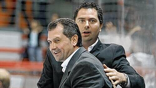 Haben sich versöhnt: Manager Winkler (r.) und Ex-Coach Bernie Englbrecht. Haben sich versöhnt: Manager Winkler (r.) und Ex-Coach Bernie Englbrecht.
