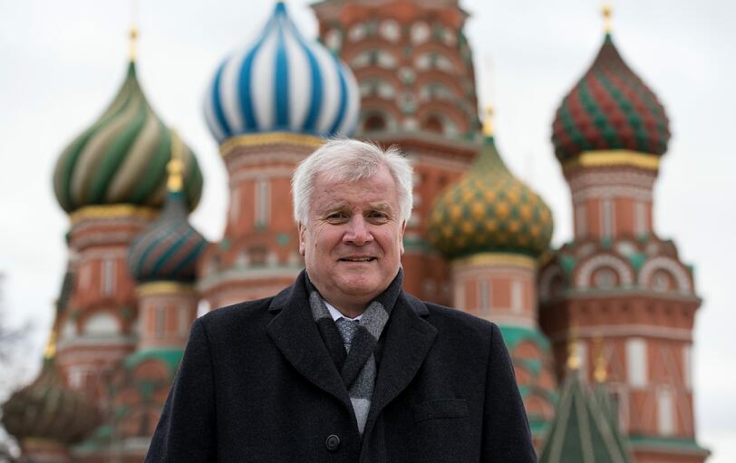 Horst Seehofer reiste am Mittwoch nach Moskau um Staatspräsident Wladimir Putin zu treffen.