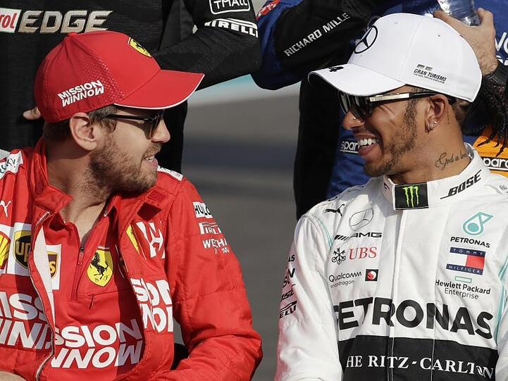 2021 Teamkollegen?: Sebastian Vettel (l) und Lewis Hamilton.