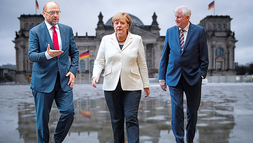 Wenn der nächste reguläre Bundestag 2021 gewählt wird, werden Martin Schulz (l.), Angela Merkel und Horst Seehofer wohl nicht mehr als Spitzenkandidaten antreten. Wenn der nächste reguläre Bundestag 2021 gewählt wird, werden Martin Schulz (l.), Angela Merkel und Horst Seehofer wohl nicht mehr als Spitzenkandidaten antreten.