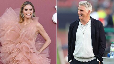Heidi Klum begrüßt Bastian Schweinsteiger am 13. Juni als Gast beim "Germany's Next Topmodel"-Finale.