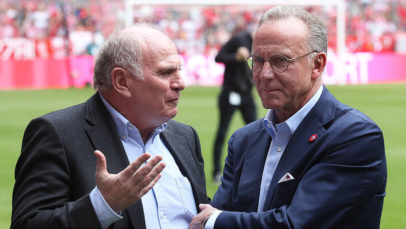 Bayern-Bosse: Präsident Uli Hoeneß (li.) und Vorstandschef Karl-Heinz Rummenigge. Bayern-Bosse: Präsident Uli Hoeneß (li.) und Vorstandschef Karl-Heinz Rummenigge.