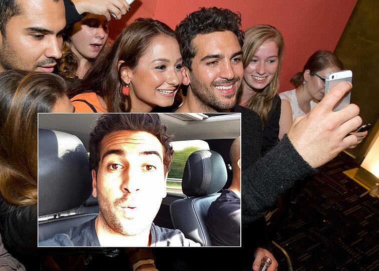 Heiß begehrt: Elyas M'Barek im Selfie-Marathon.