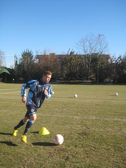 Die erste kleine Trainingseinheit in Brescia: Die Löwen in Brescia