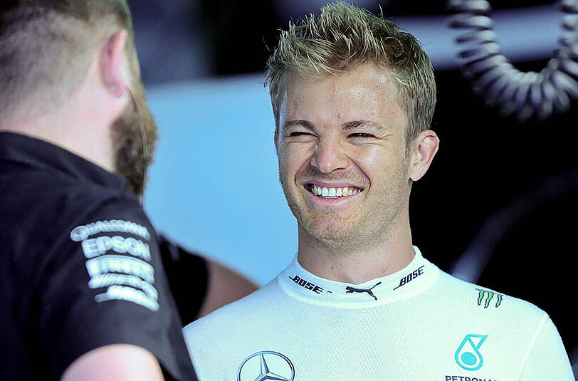 Hat gut lachen: Mercedes-Pilot Nico Rosberg.