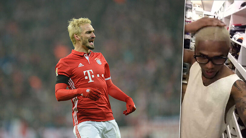 Die blonden Haare von Mats Hummels (l.) finden schon nach kurzer Zeit Nachahmer in den eigenen Reihen: Mannschaftskollege Douglas Costa postete ein Video auf Facebook, dass ihn ebenfalls mit neuer blonder Frisur zeigt.