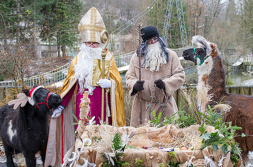 Am 6. Dezember sind Nikolaus und Krampus im Tierpark Hellabrunn zu sehen.