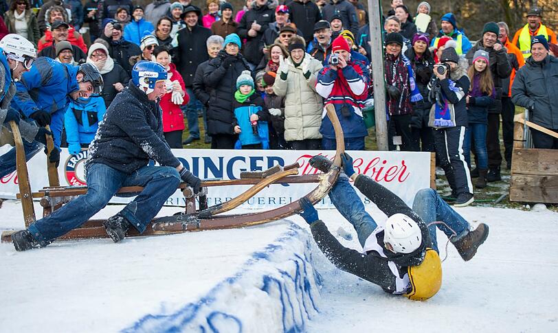 Impressionen vom Hornschlittenrennen in Garmisch-Partenkirchen