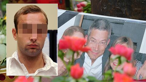 Sebastian L. (kleines Bild) und ein weiterer Täter hatten den Manager Dominik Brunner am S-Bahnhof Solln zu Tode geprügelt. Dort befindet sich heute das Dominik-Brunner-Denkmal.