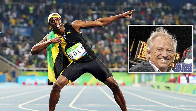 "Alles andere als drei Goldmedaillen wären eine Enttäuschung" – die erste hat er jetzt: Usain Bolt feiert den Olympiasieg mit seiner weltberühmten Bogenschützen-Jubelpose. "Alles andere als drei Goldmedaillen wären eine Enttäuschung" – die erste hat er jetzt: Usain Bolt feiert den Olympiasieg mit seiner weltberühmten Bogenschützen-Jubelpose.