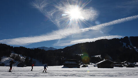 Am Wochenende herrschte herrliches Langlauf-Wetter, wie hier in Garmisch-Partenkirchen.