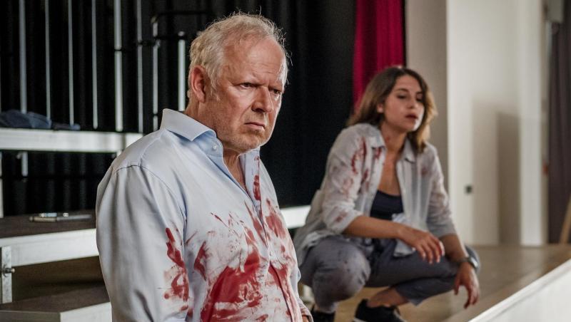 Axel Milberg als Kommissar Borowski beim "Tatort"-Dreh. Axel Milberg als Kommissar Borowski beim "Tatort"-Dreh.