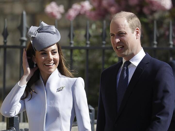 Prinz William und seine Frau Herzogin Kate kamen zum Oster-Gottesdienst.