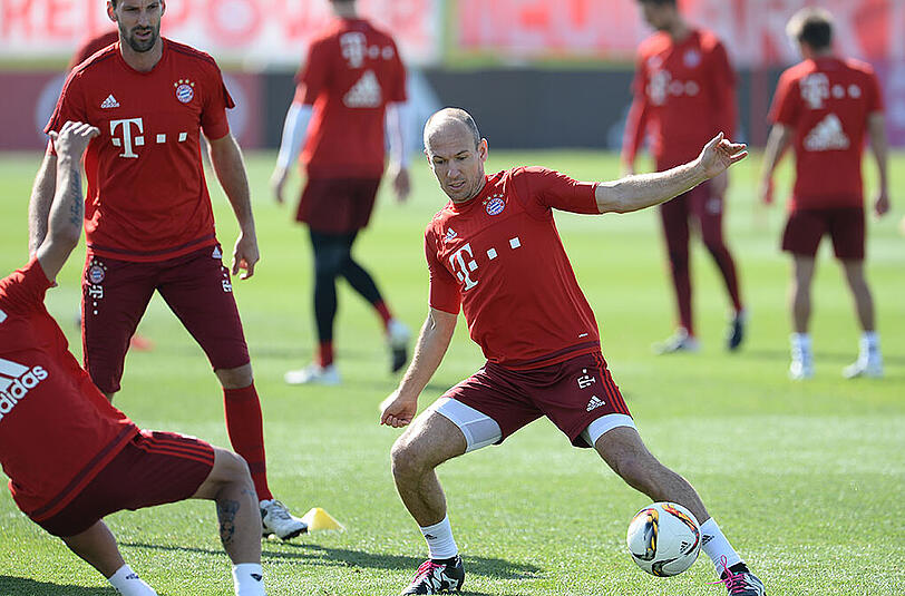 Endlich wieder Mannschaftstraining: Arjen Robben.