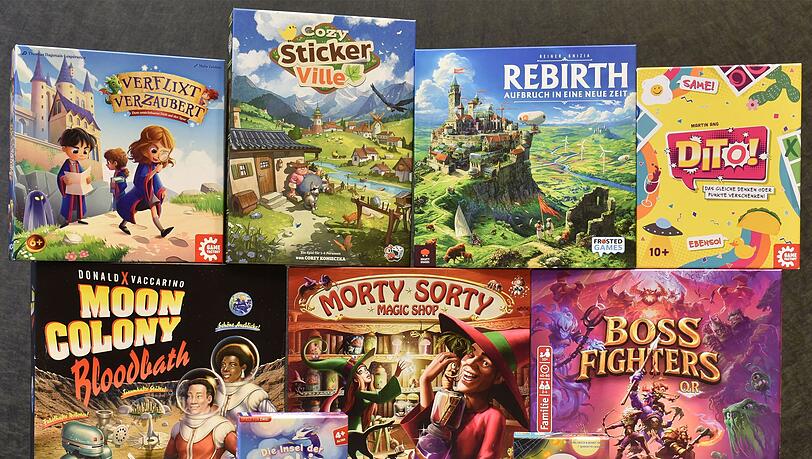 Die nominierten Spiele der Auszeichnungen "Spiel des Jahres", "Kennerspiel des Jahres" und "Kinderspiel des Jahres" f&uuml;r das Jahr 2026 (undatierte Aufnahme).