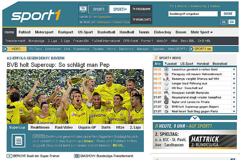 Das schreiben die deutschen Medien über den 4:2-Erfolg des BVB im Supercup.