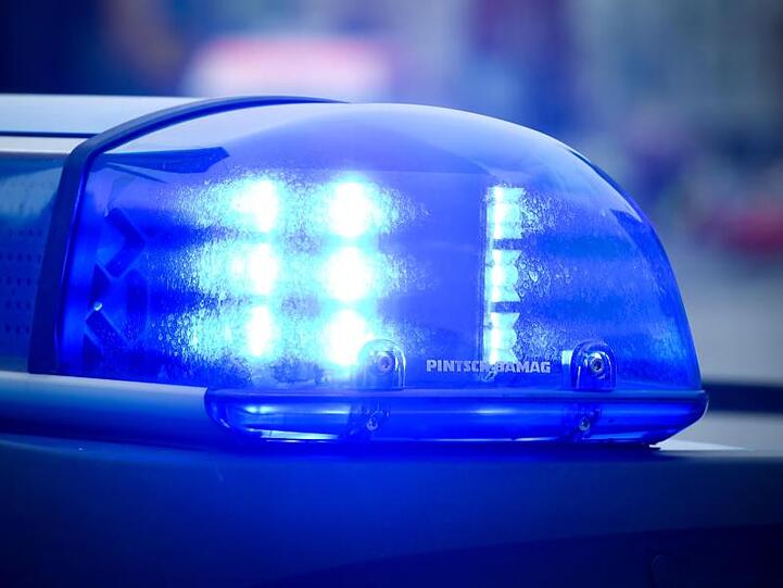 Das Blaulicht an einem Polizeiauto leuchtet. Foto: Patrick Pleul/dpa/Symbolbild