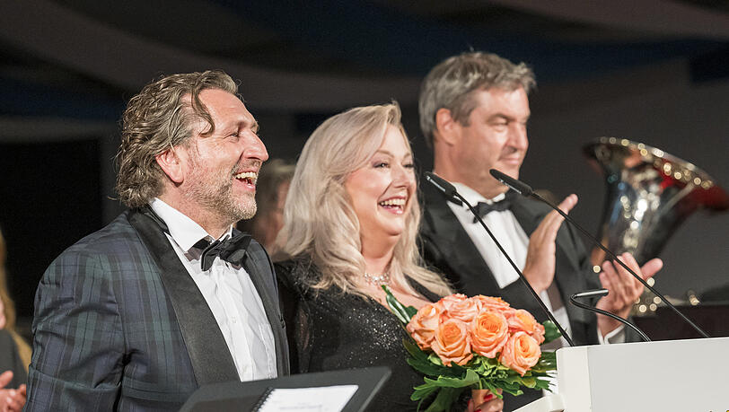 Andreas Schage, Katharina Wagner und Markus Söder beim Staatsempfang nach der Eröffnung der Festspiele im vergangenen Jahr. Andreas Schage, Katharina Wagner und Markus Söder beim Staatsempfang nach der Eröffnung der Festspiele im vergangenen Jahr.