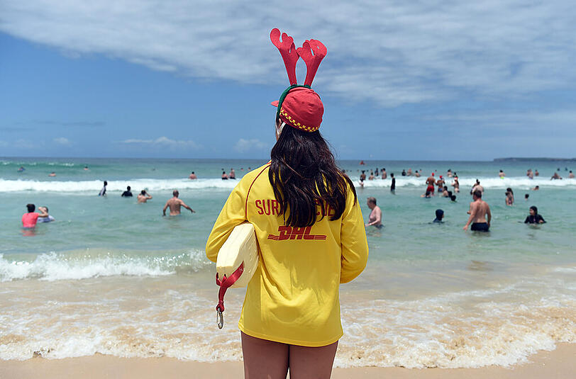Und natürlich auch am Strand von Sydney (Australien)