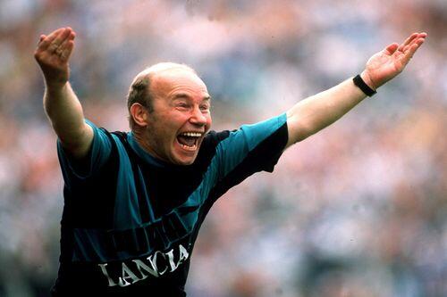 Karsten Wettberg, hier eine Aufnahme von 1991, als er Löwen-Trainer war, ist für an der Seitenlinie für sein Temperament bekannt.