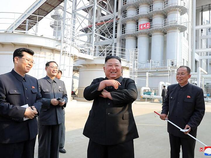 Kim Jong Un soll an einer Zeremonie zur Fertigstellung einer Düngemittelfabrik teilgenommen haben.