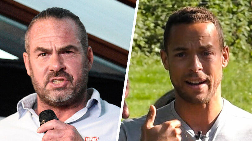 Carsten Stahl (l.) hat kein gutes Bild von "Sommerhaus der Stars"-Teilnehmer Andrej Mangold