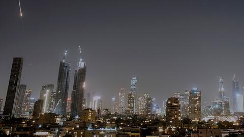 Israels Luftabwehr war auch in der Nacht wieder im Einsatz.