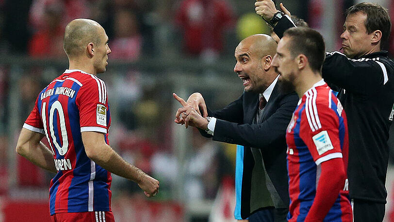 Pep Guardiola gewann mit Bayern zum dritten Mal gegen Dortmund. Pep Guardiola gewann mit Bayern zum dritten Mal gegen Dortmund.