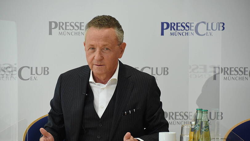Prof. Dr. Klaus Josef Lutz, Vorstandsvorsitzender der Baywa AG, 2021 bei einer Veranstaltung im Münchner Presseclub.