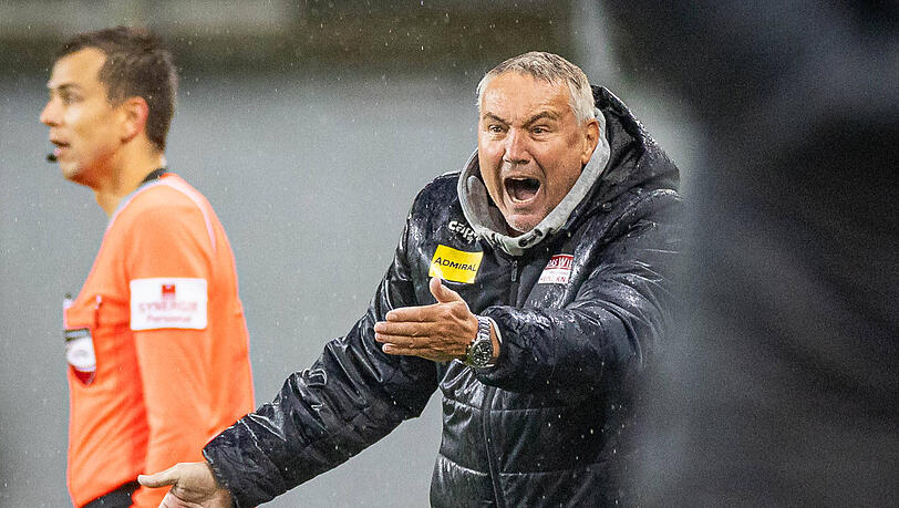 Ist für sein Temperament berüchtigt: Der ehemalige Löwen-Trainer Peter Pacult.