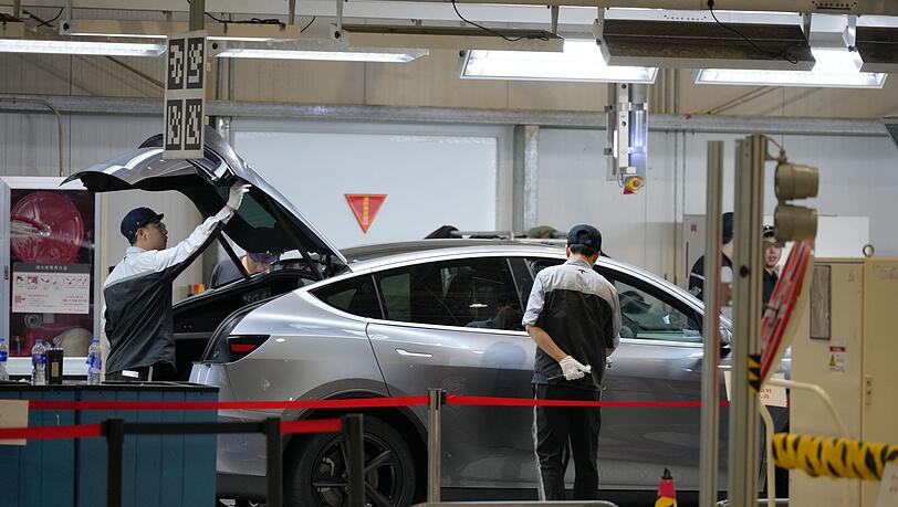 Das Tesla-Werk in Shanghai spielt eine wichtige Rolle für das internationale Geschäft des Elektroautobauers. (Archivbild) Das Tesla-Werk in Shanghai spielt eine wichtige Rolle für das internationale Geschäft des Elektroautobauers. (Archivbild)