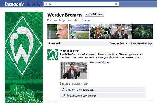 Platz 4 mit 276.115 Facebook-Fans: Werder Bremen