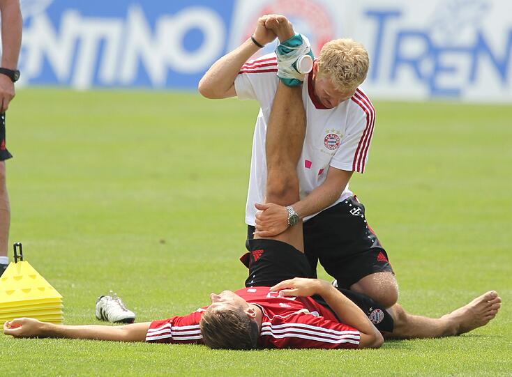 Neue Bilder vom Trainingslager der Bayern am Gardasee.