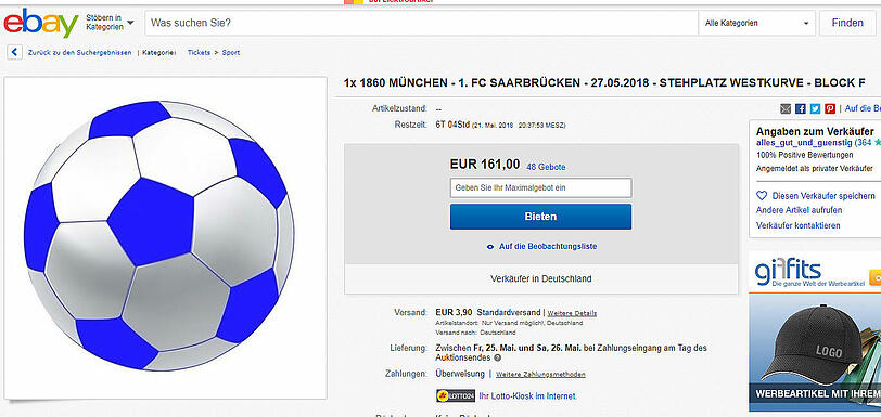 Das Gebot bei ebay läuft noch bis zum 21.05.