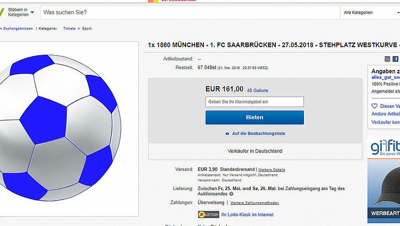 Das Gebot bei ebay läuft noch bis zum 21.05.