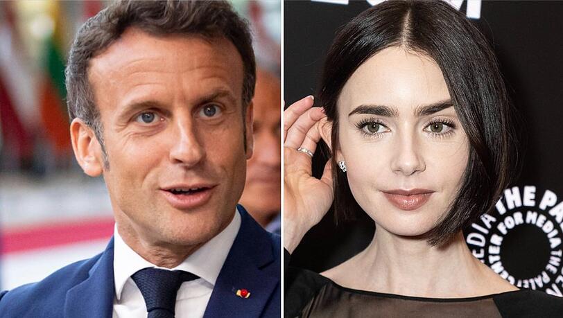 Emmanuel Macron hofft, dass Lily Collins mit ihrer Serie "Emily in Paris" bald wieder in Frankreich drehen wird.