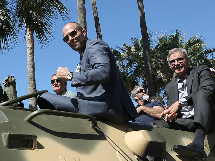 Panzer unter Palmen: Die Stars von "The Expendables 3" in Cannes