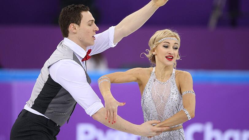 Aljona Savchenko mit ihrem Partner Bruno Massot.
