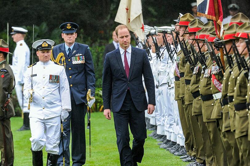 Staatsempfang beim Generalgouverneur von Neuseeland Sir Jerry Mateparae und seiner Frau Lady Janine.