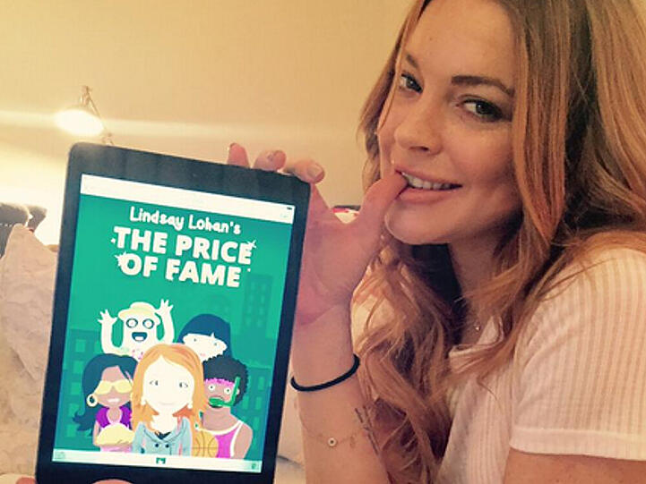 Lindsay Lohan zeigt ihren Twitter-Followern, wie ihr neues Game aussieht