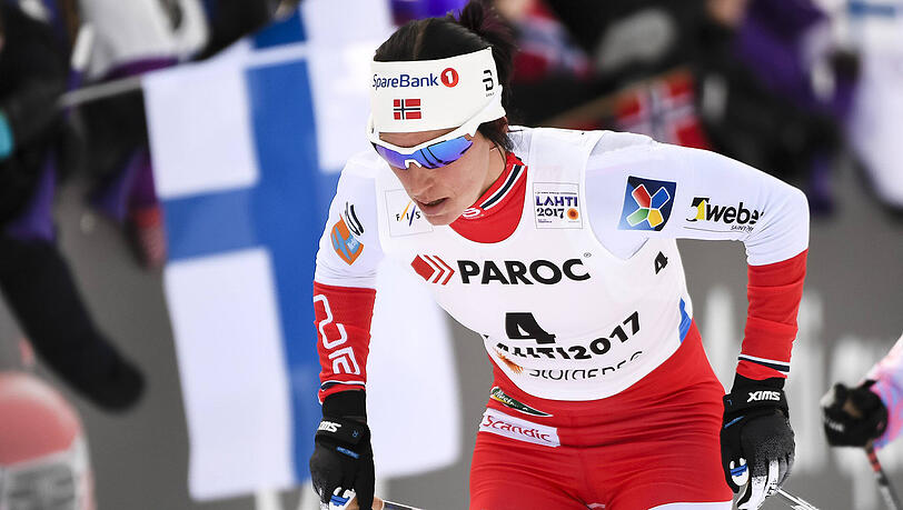 Rekord-Titelträgerin Marit Björgen bei ihrem Goldlauf. Rekord-Titelträgerin Marit Björgen bei ihrem Goldlauf.