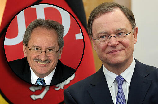 Niedersachsen wird nun von einem rot-grünen Bündnis unter Führung des SPD-Ministerpräsidenten Stephan Weil (re.) regiert. OB Christian Ude ist erfreut.