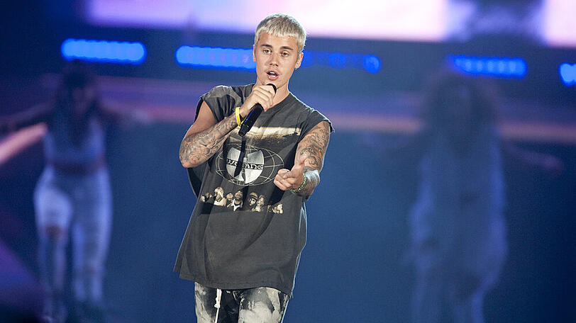 Justin Bieber bei einem Konzert
