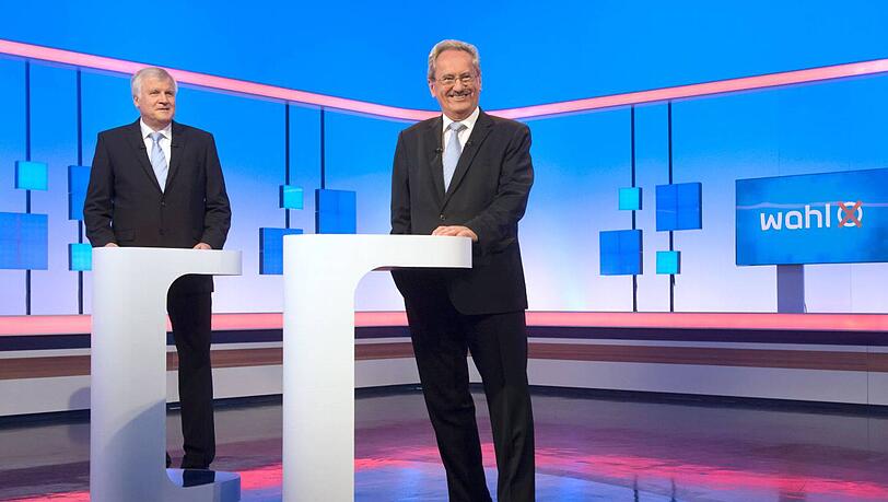 Horst Seehofer und Christian Ude am Mittwochabend beim TV-Duell im BR-Studio in Unterföhring. Horst Seehofer und Christian Ude am Mittwochabend beim TV-Duell im BR-Studio in Unterföhring.