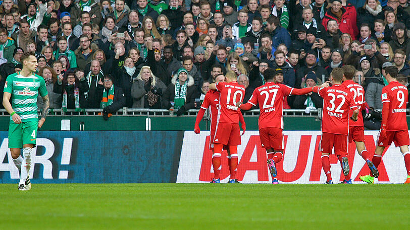13. Siege in Folge: Beeindruckende Bilanz des FC Bayern gegen Werder Bremen.