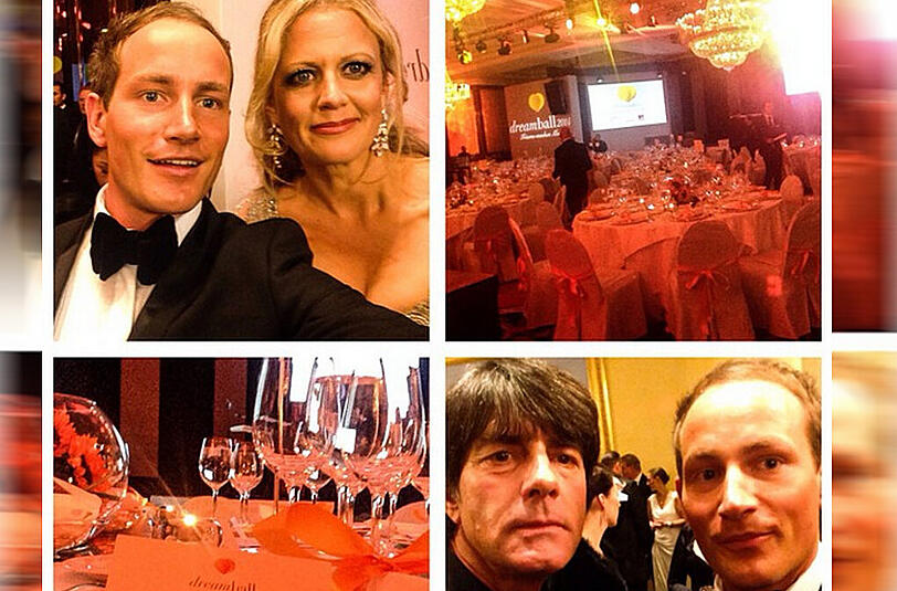 Moderator Ricky Breitengraser knipste munter Selfies beim "Dreamball 2014"