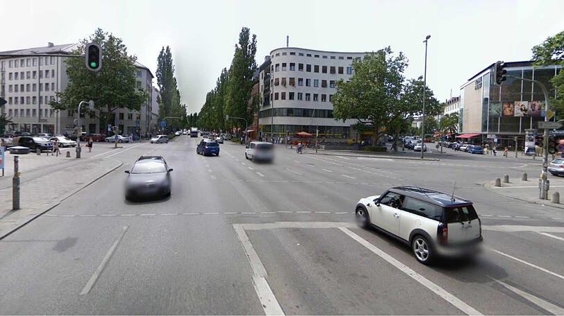 Die Kreuzung am Goetheplatz: Hier kam es zum Unfall.