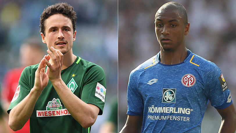 Im Fokus des BVB: Thomas Delaney von Werder Bremen und Abdou Diallo vom FSV Mainz 05.